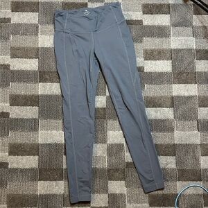 Athelta Gray High-Waisted Leggings